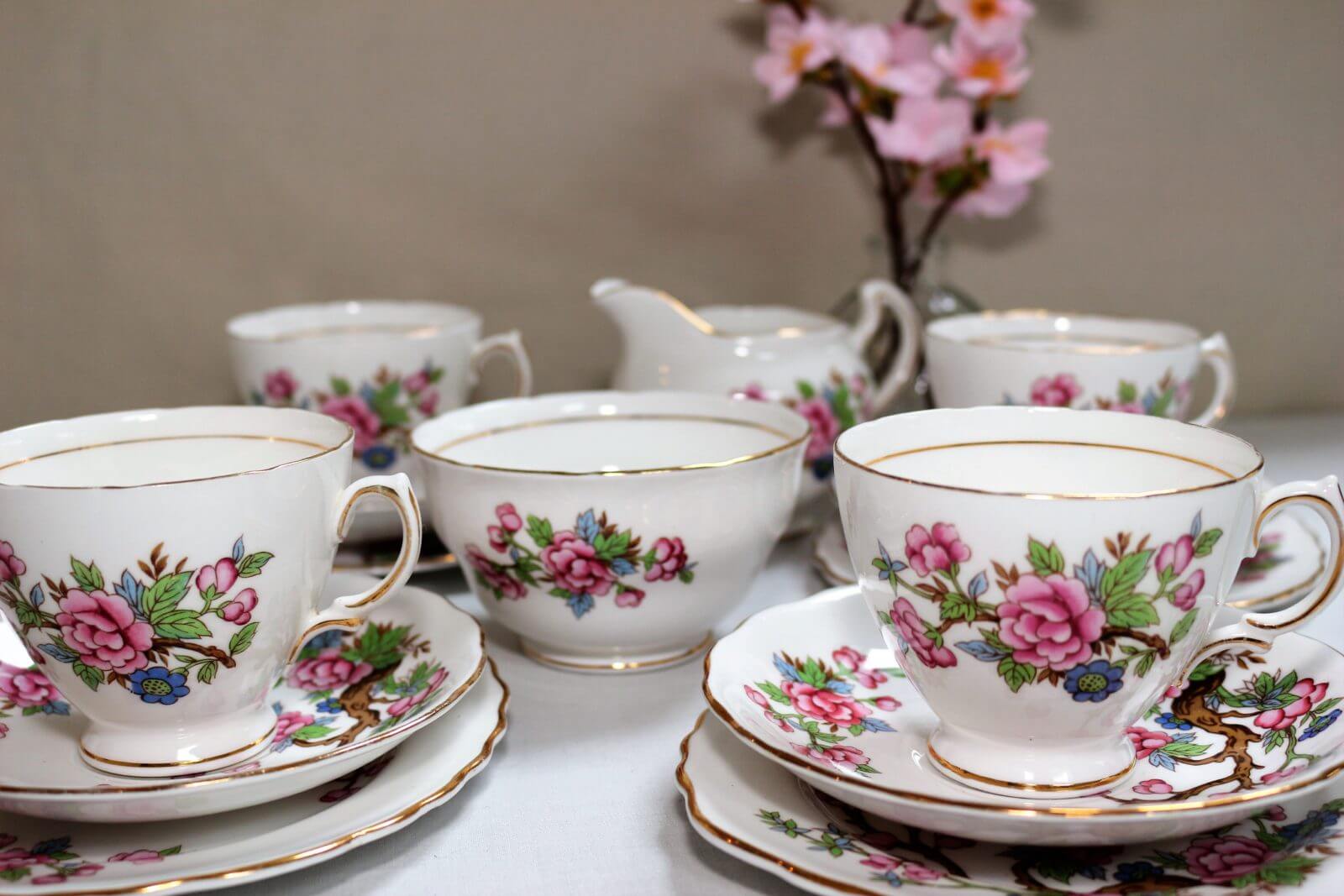 Cherry Blossom Colclough Tea Set